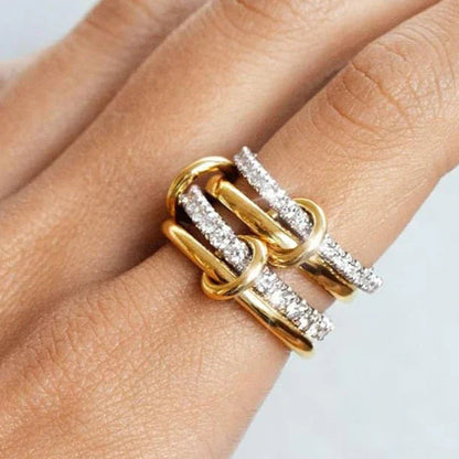 [Gaonasi]Juno Stacked Diamond Ring