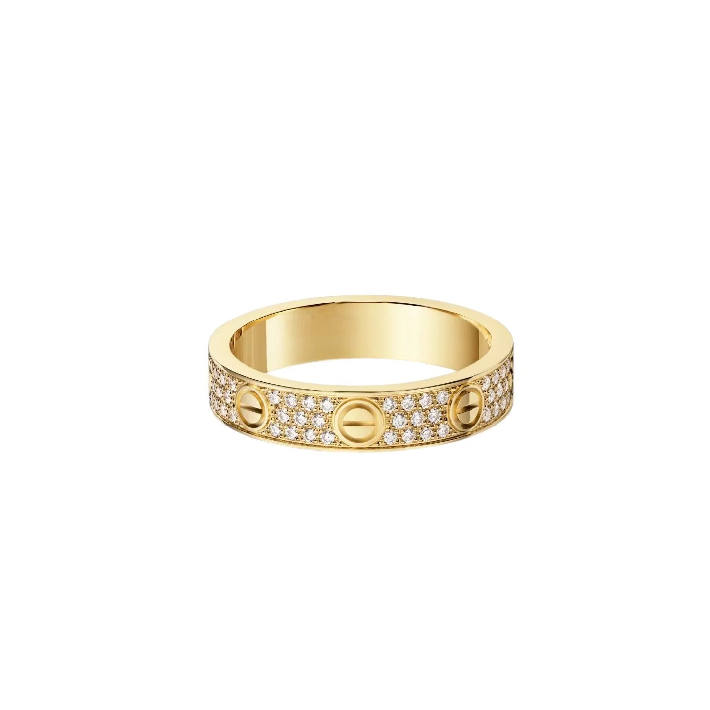 [Gaonasi Jewelry]LOVE RING 4.0MM DIAMOND PAVED
