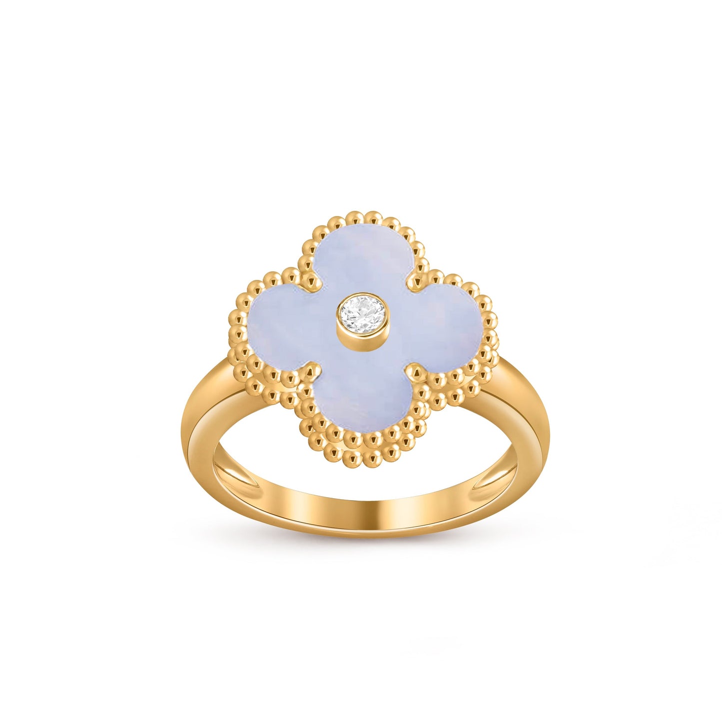 [Gaonasi]CLOVER DIAMOND RING GOLD COLLECTION