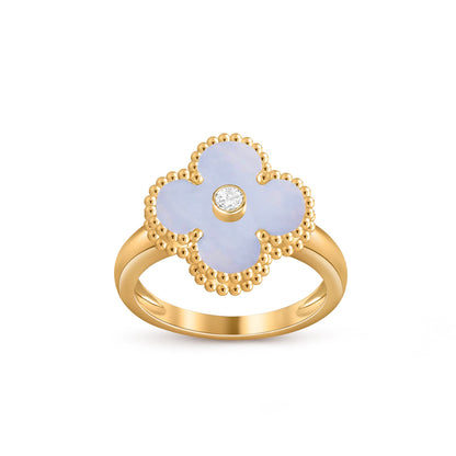 [Gaonasi]CLOVER DIAMOND RING GOLD COLLECTION