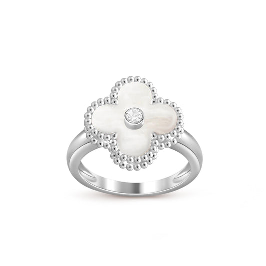 [Gaonasi]CLOVER SILVER DIOMND RING COLLECTION