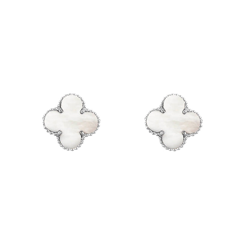 [Gaonasi]CLOVER SILVER 15MM EARRINGS COLLECTION