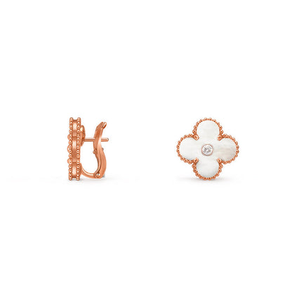 [Gaonasi]CLOVER 15MM MOP DIAMOND EARRINGS COLLECTION