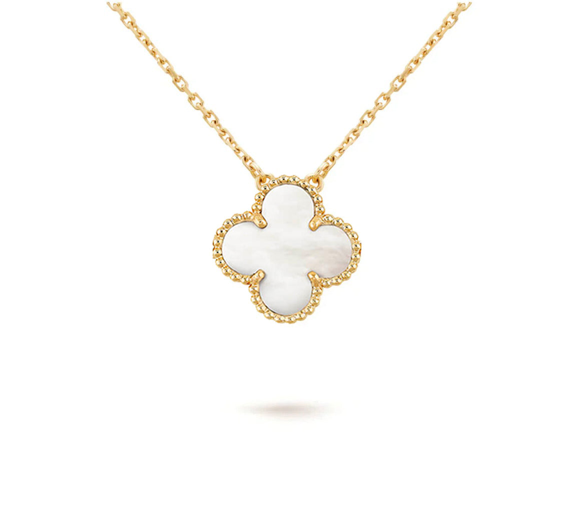 [Gaonasi]CLOVER 15MM SINGLE FLOWER NECKLACE COLLECTION