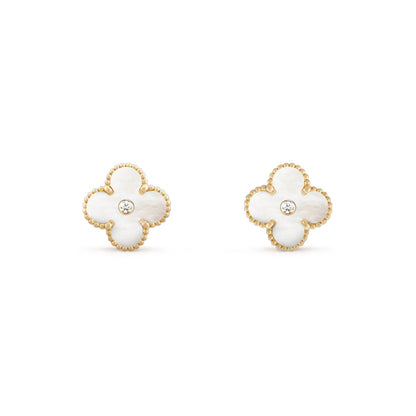 [Gaonasi]CLOVER  15MM DIAMOND EARRINGS COLLECTION