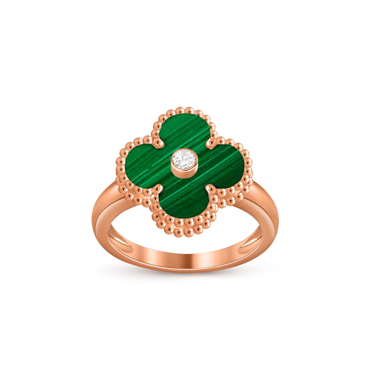 [Gaonasi]CLOVER DIAMOND RING ROSE GOLD COLLECTION