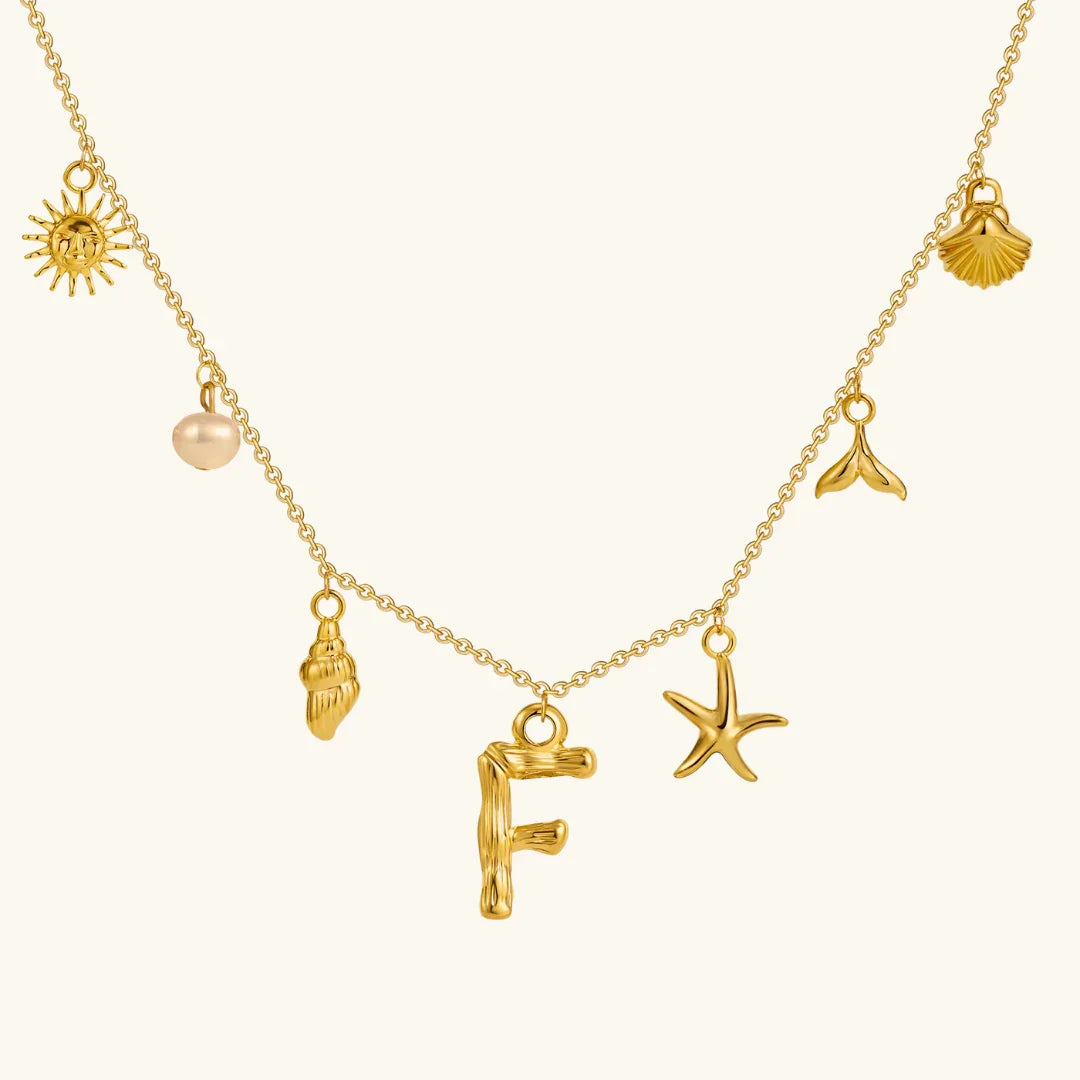 [Gaonasi]Avaria Ocean Initial Necklace
