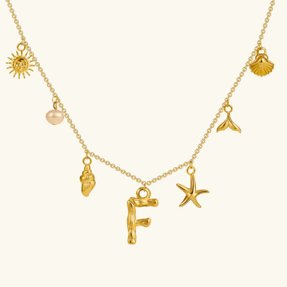 [Gaonasi]Avaria Ocean Initial Necklace