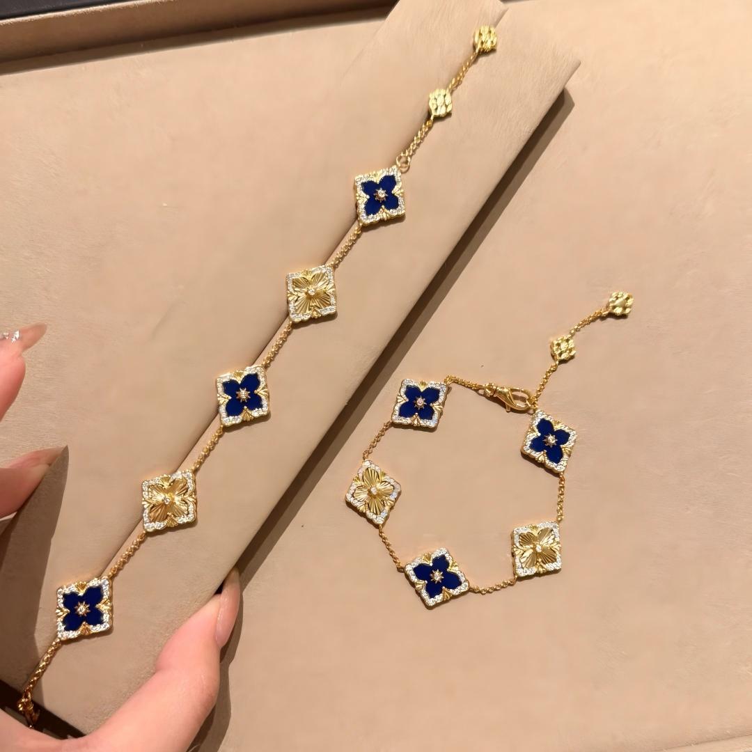 [Cadisa JEWELRY] OPERA 5 MOTIFS TULLE ENAMEL BRACELET