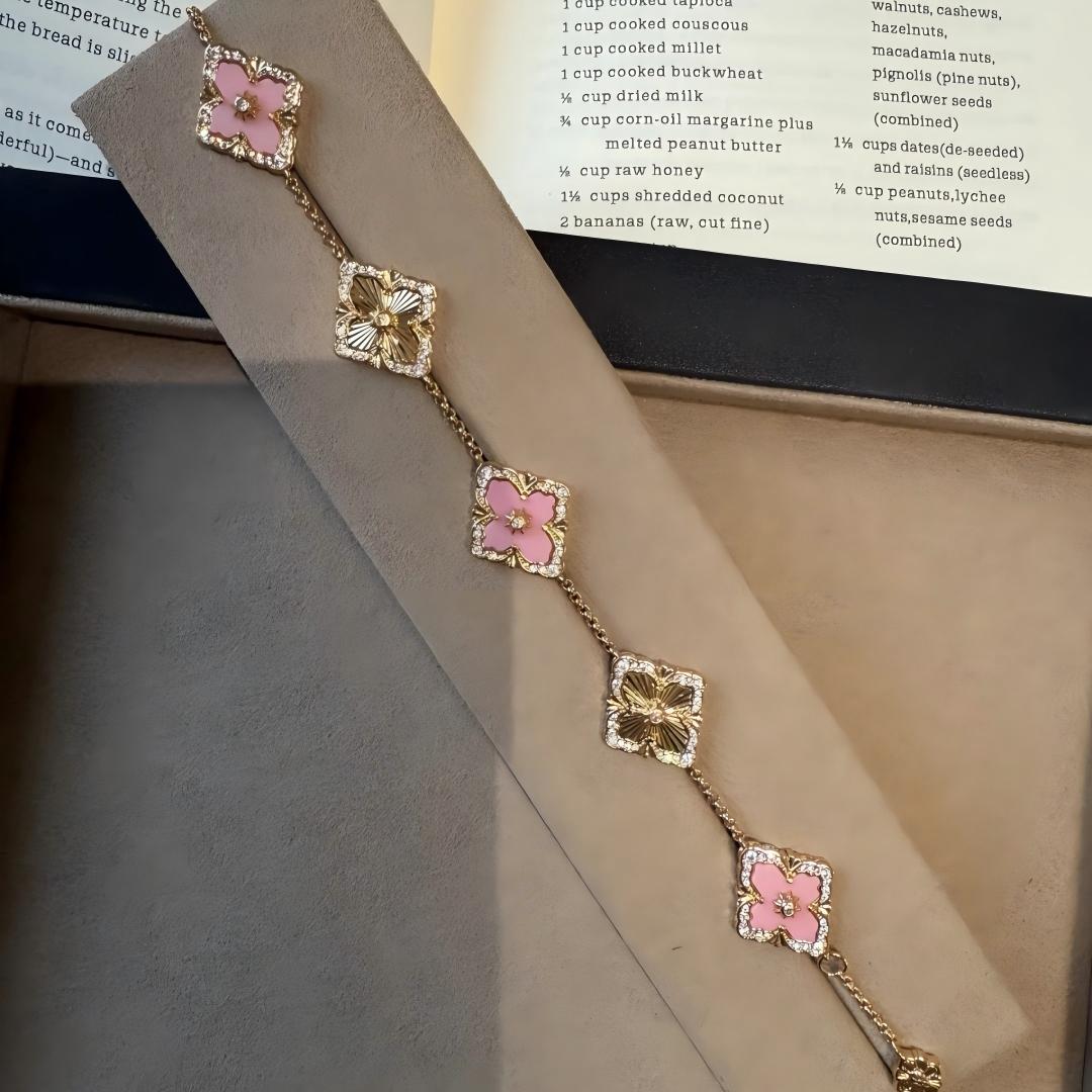 [Cadisa JEWELRY] OPERA 5 MOTIFS TULLE ENAMEL BRACELET