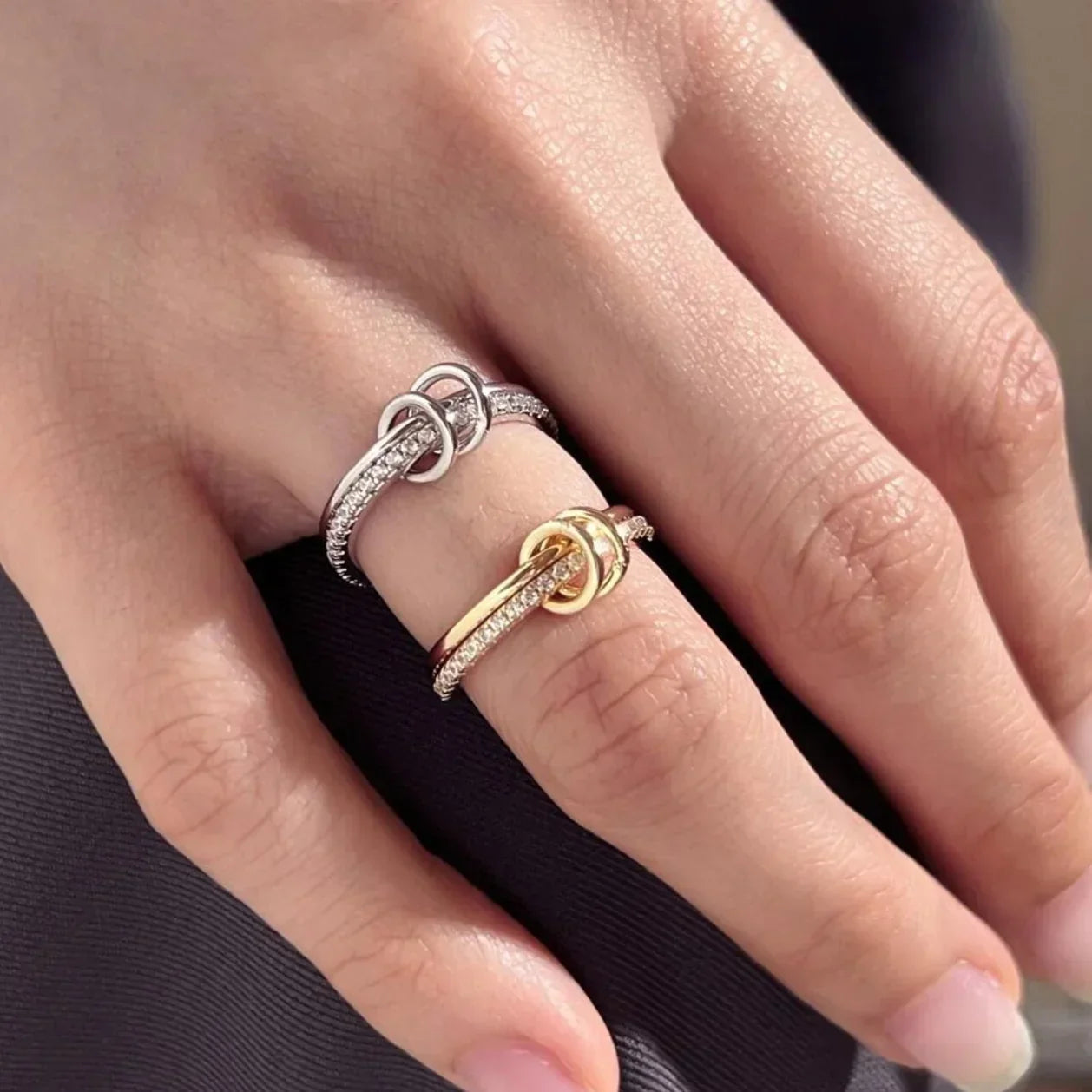 [Gaonasi]Adela Stacked Diamond Ring