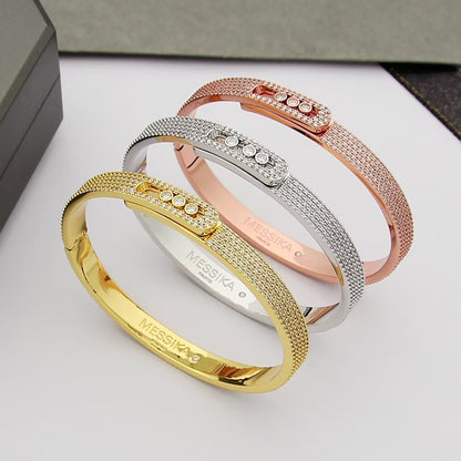 [Cadisa]Move Noa Full Pavé Diamond Bangle Bracelet