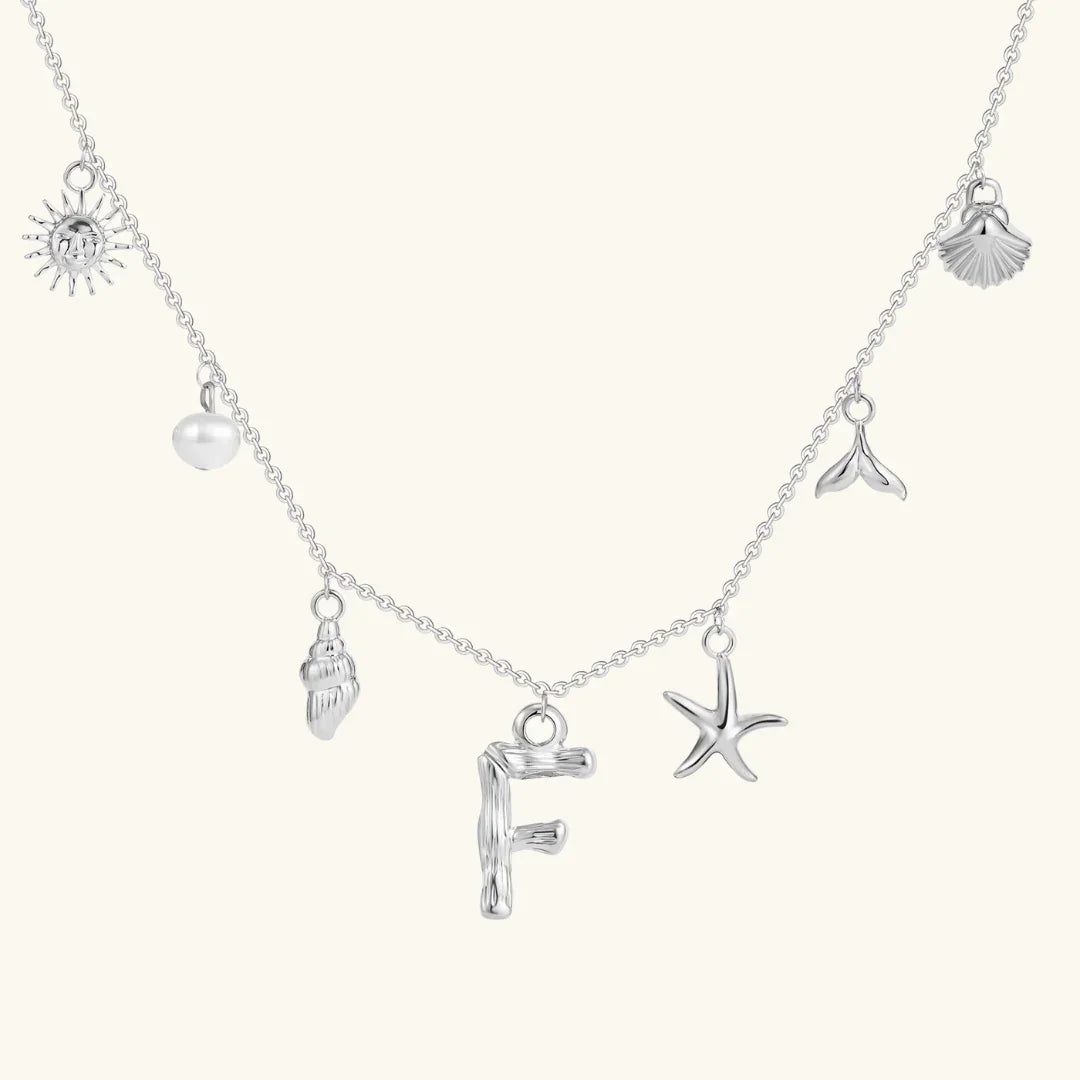[Gaonasi]Avaria Ocean Initial Necklace