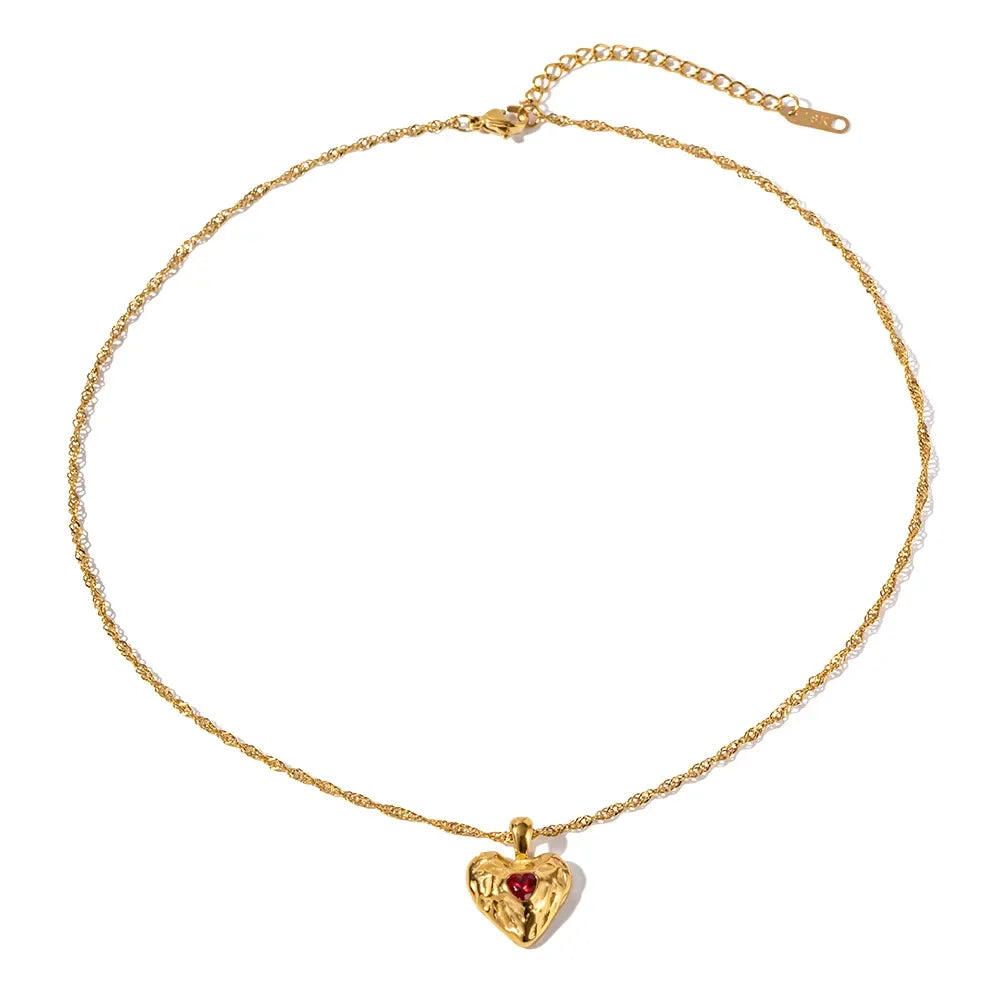 [Gaonasi]Vesper Gold Heart Necklace