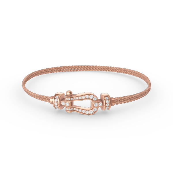 [Gaonasi]FORCE SMALL HORSESHOE  DIAMOND CHAIN ROPE BRACELET