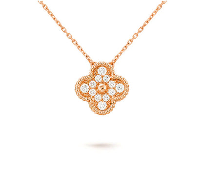 [Gaonasi]CLOVER 15MM SINGLE FLOWER NECKLACE COLLECTION