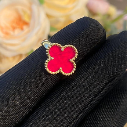 [Cadisa]NEW CLOVER PINK ENAMEL RINGS