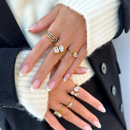 [Gaonasi]Chastity Diamond Ring Stack