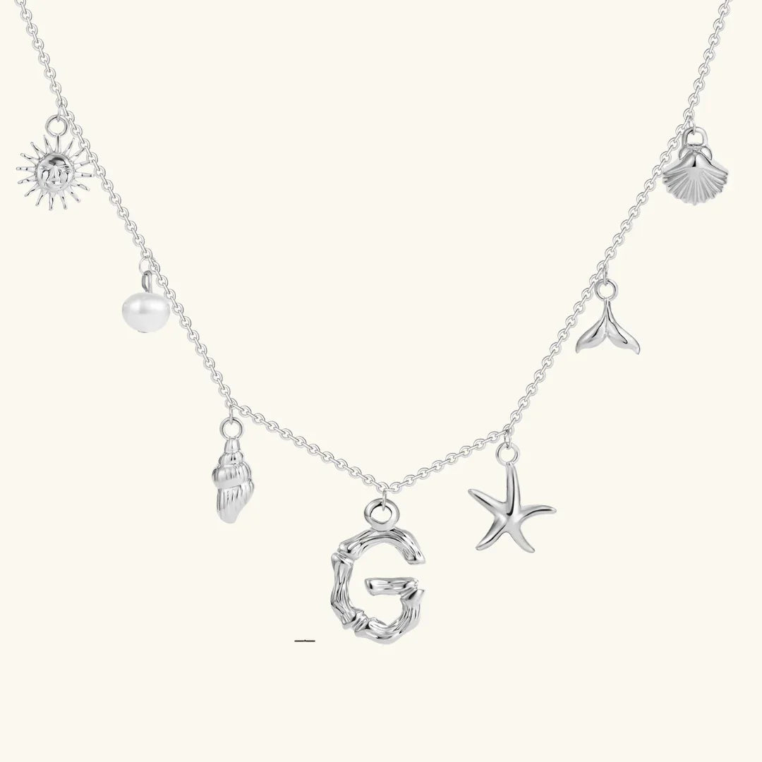 [Gaonasi]Avaria Ocean Initial Necklace