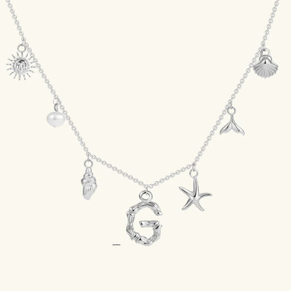 [Gaonasi]Avaria Ocean Initial Necklace