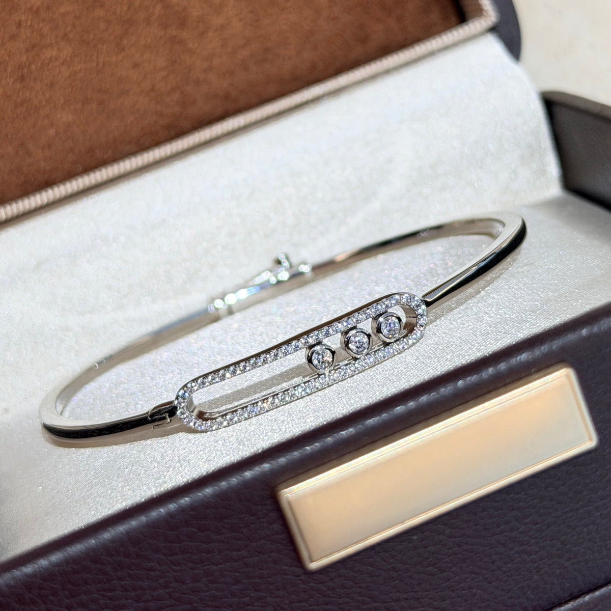 [Cadisa]Move Pavé Diamond Bangle Bracelet M