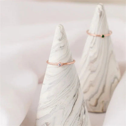 [Gaonasi]Amelia Birthstone Stacker Ring