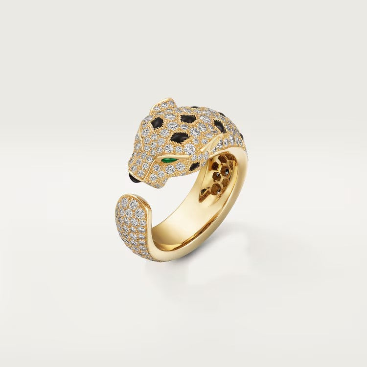 [Gaonasi Jewelry]PANTHERE SPOTTED FULL DIAMOND MEDIUM RING