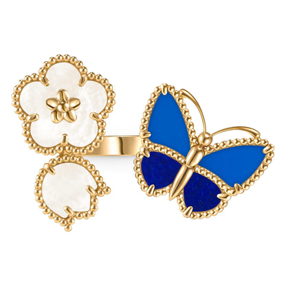 [GAONASI]LUCKY SPRING BUTTERFLY OPEN-FACE RINGS