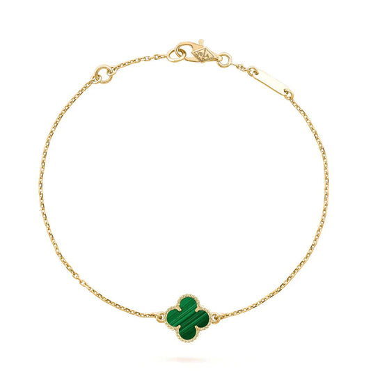 [Gaonasi]CLOVER BRACELET MALACHITE 1 MOTIF