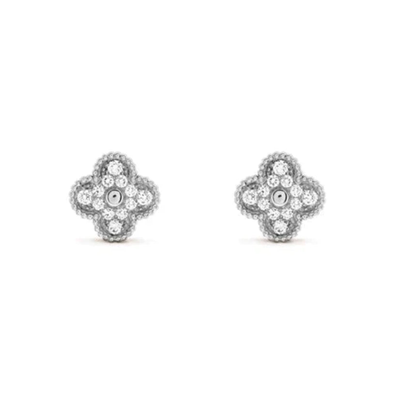[Gaonasi]CLOVER SILVER 15MM EARRINGS COLLECTION