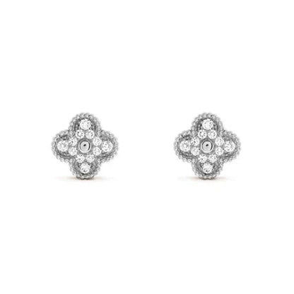 [Gaonasi]CLOVER SILVER 15MM EARRINGS COLLECTION