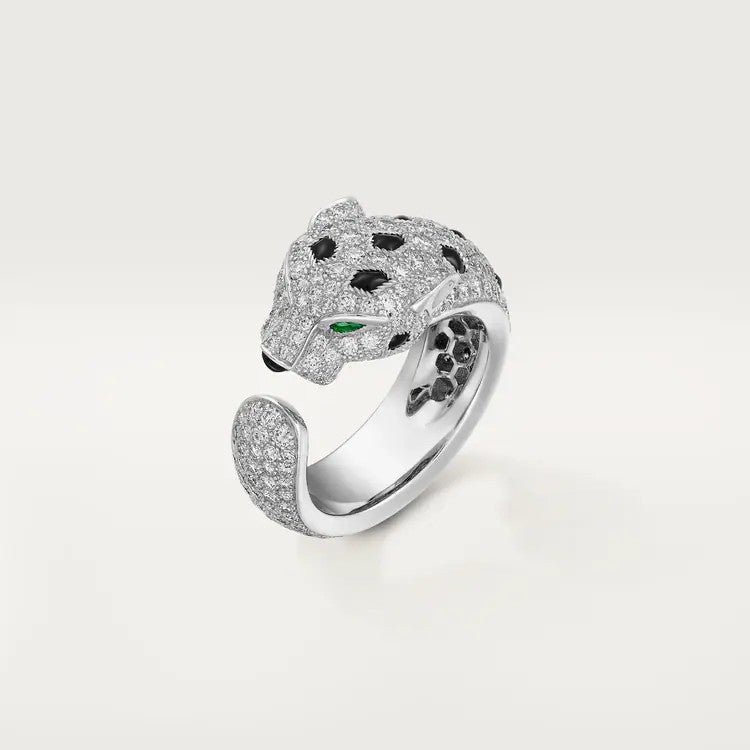 [Gaonasi Jewelry]PANTHERE SPOTTED FULL DIAMOND MEDIUM RING