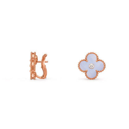 [Gaonasi]CLOVER 15MM MOP DIAMOND EARRINGS COLLECTION