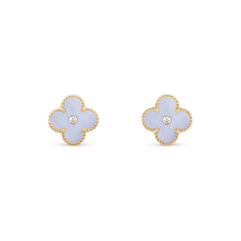 [Gaonasi]CLOVER  15MM DIAMOND EARRINGS COLLECTION