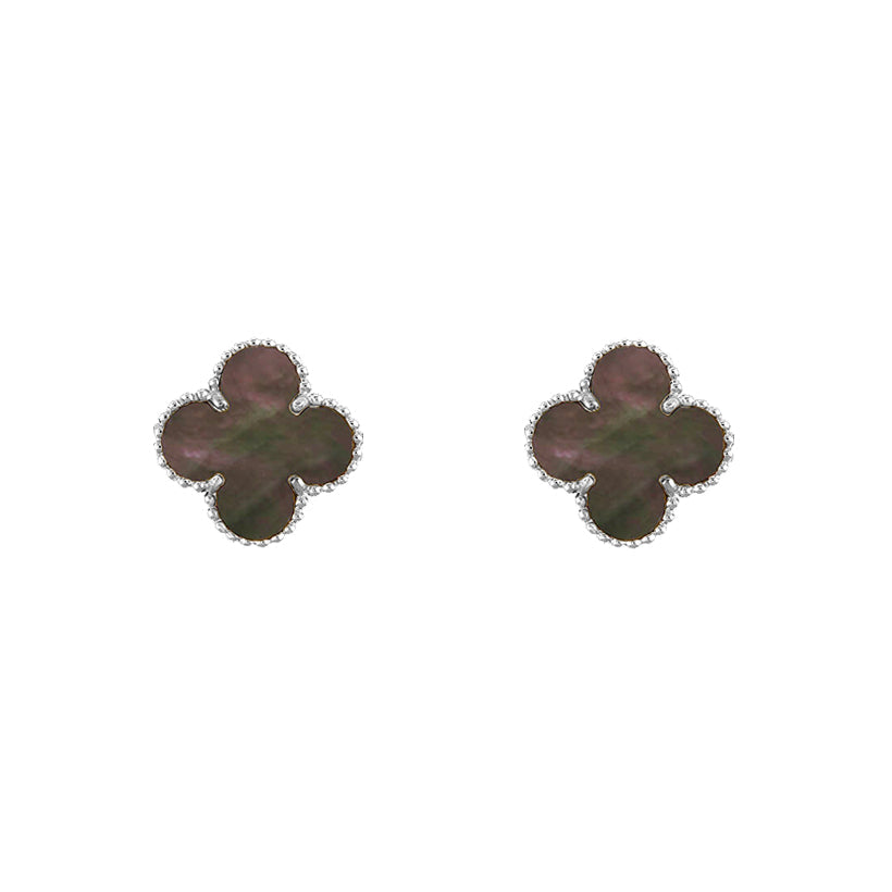 [Gaonasi]CLOVER SILVER 15MM EARRINGS COLLECTION