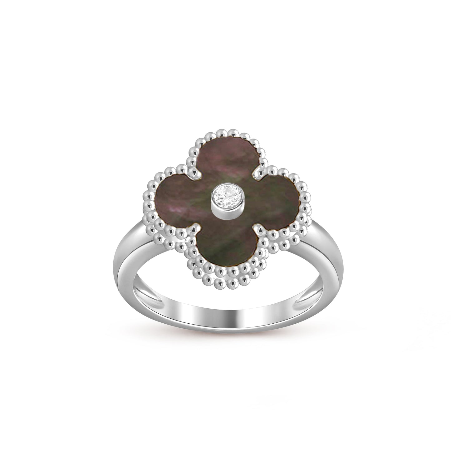 [Gaonasi]CLOVER SILVER DIOMND RING COLLECTION