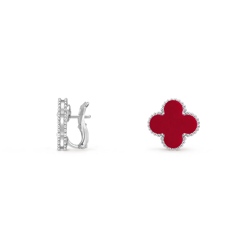[Gaonasi]CLOVER SILVER 15MM MOP EARRINGS COLLECTION