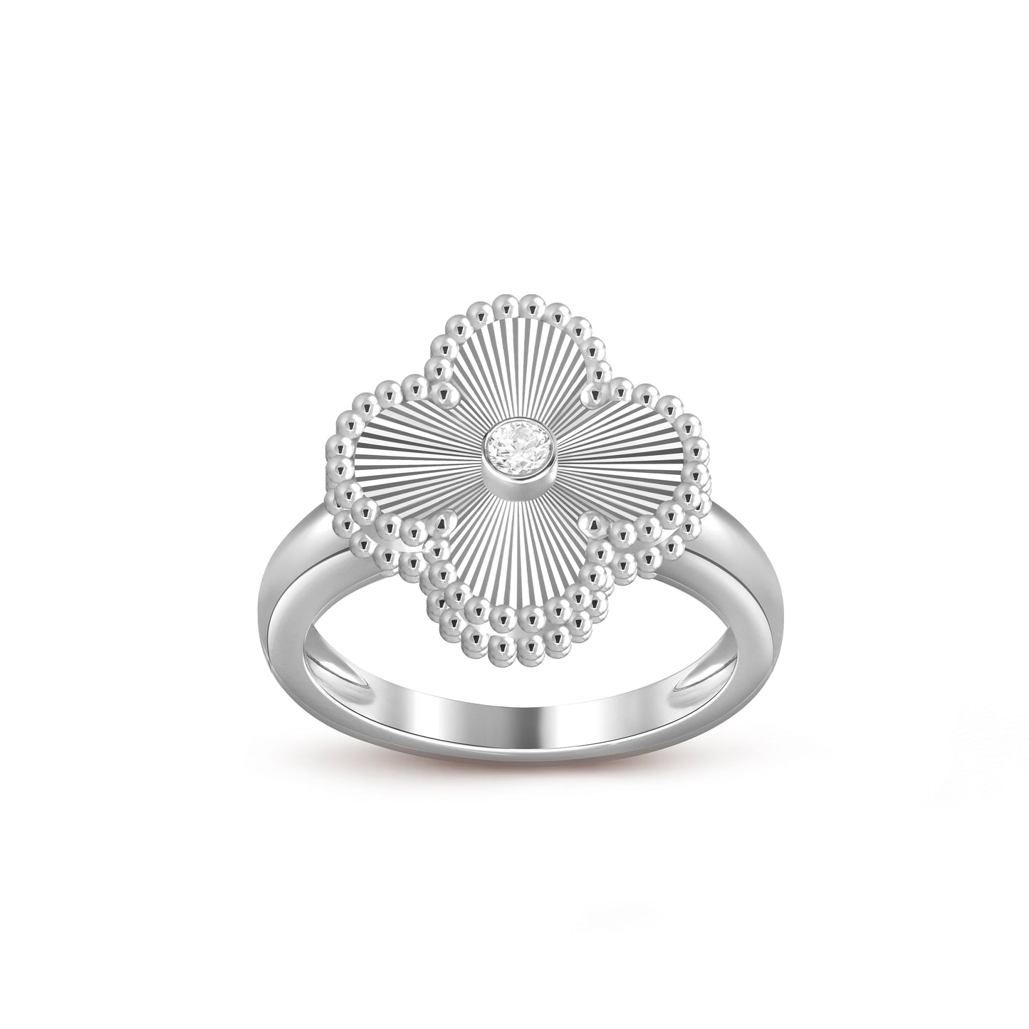 [Gaonasi]CLOVER SILVER DIOMND RING COLLECTION