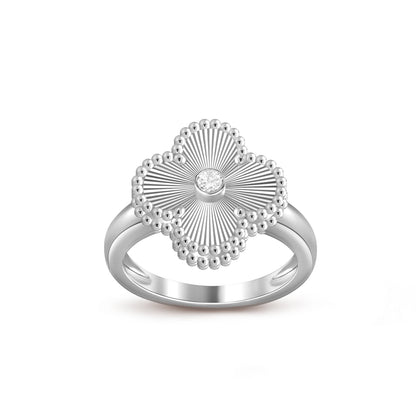 [Gaonasi]CLOVER SILVER DIOMND RING COLLECTION