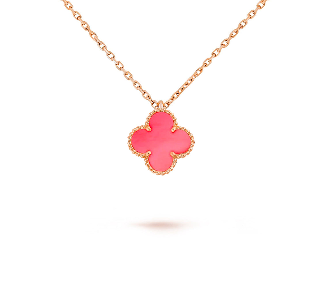 [Gaonasi]CLOVER MINI 9.5MM CARNELIANS NECKLACE COLLECTION