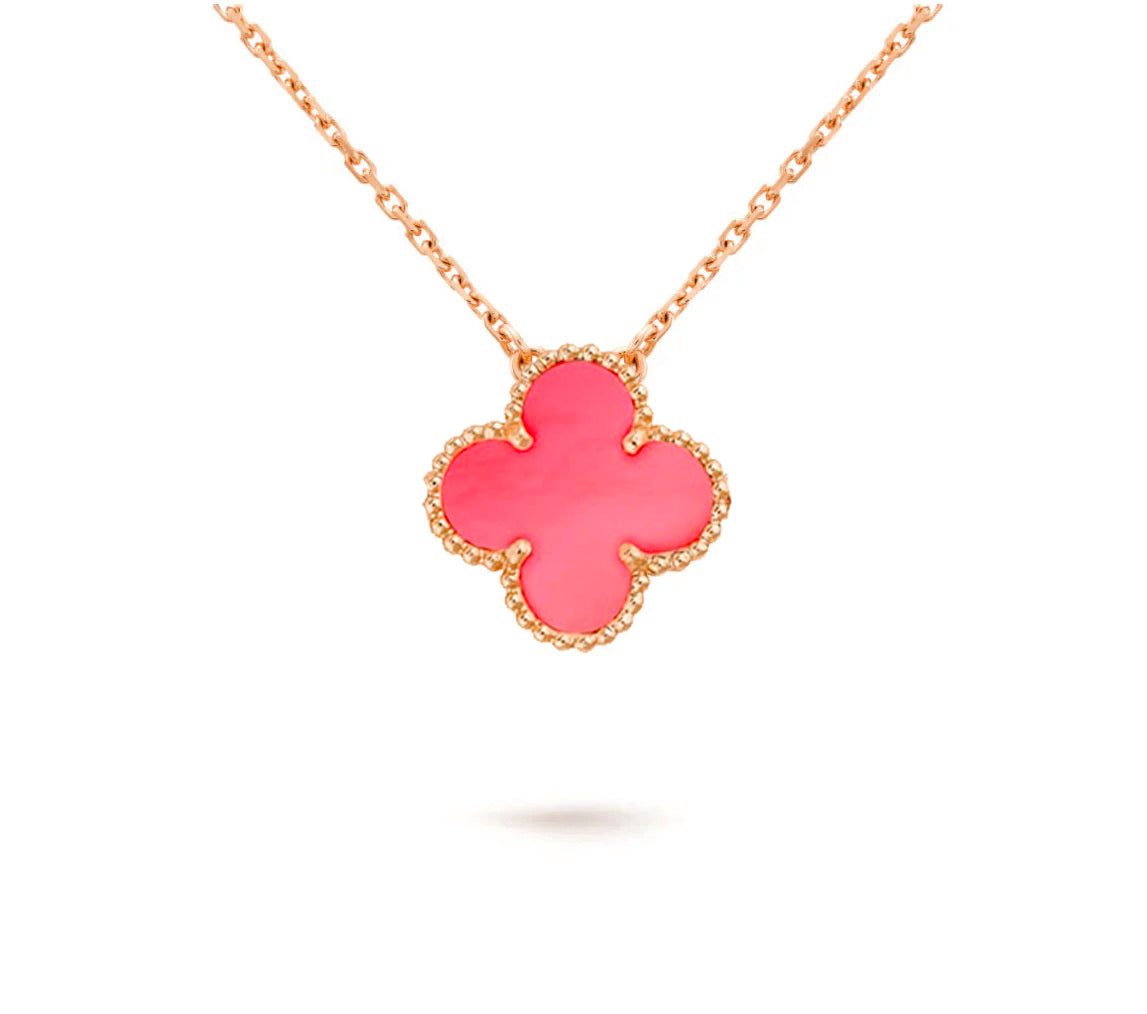 [Gaonasi]CLOVER 15MM SINGLE FLOWER NECKLACE COLLECTION