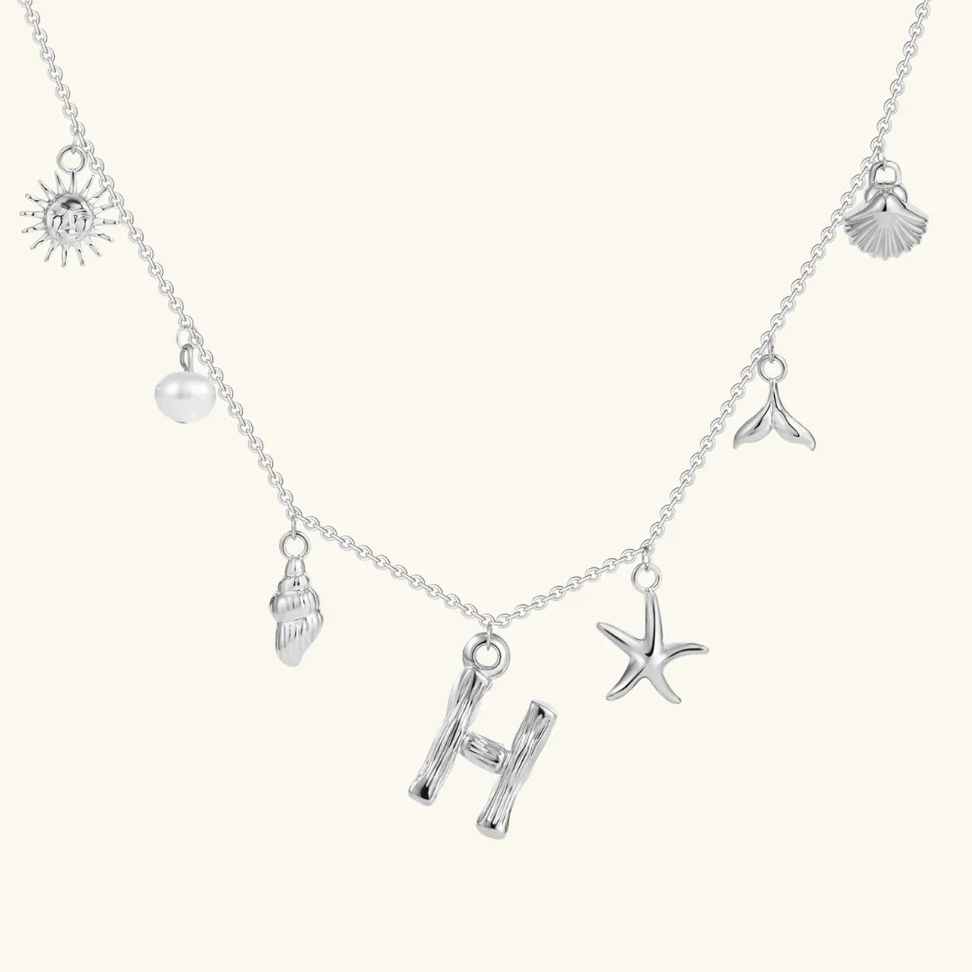 [Gaonasi]Avaria Ocean Initial Necklace