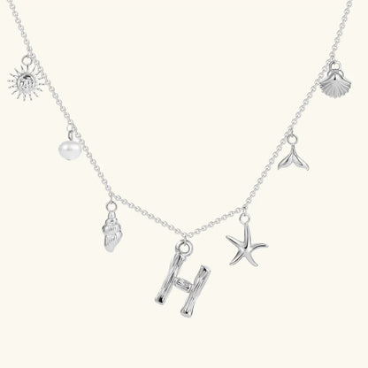 [Gaonasi]Avaria Ocean Initial Necklace