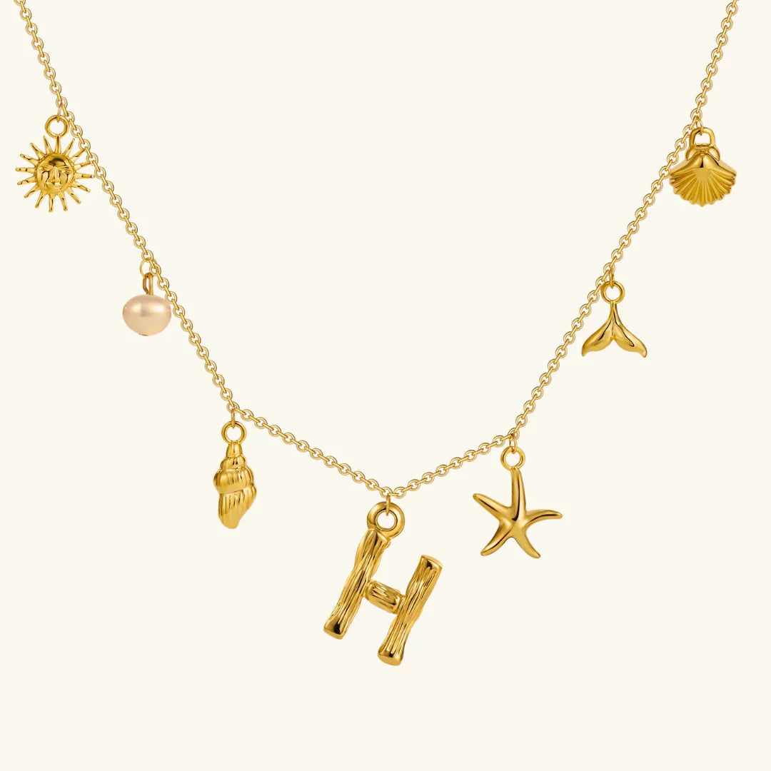 [Gaonasi]Avaria Ocean Initial Necklace