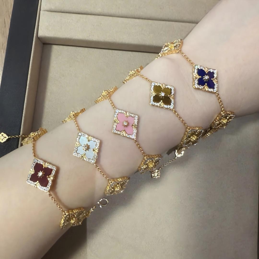 [Cadisa JEWELRY] OPERA 5 MOTIFS TULLE ENAMEL BRACELET