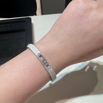 [Cadisa]Move Noa Ciselé half pavé bangle