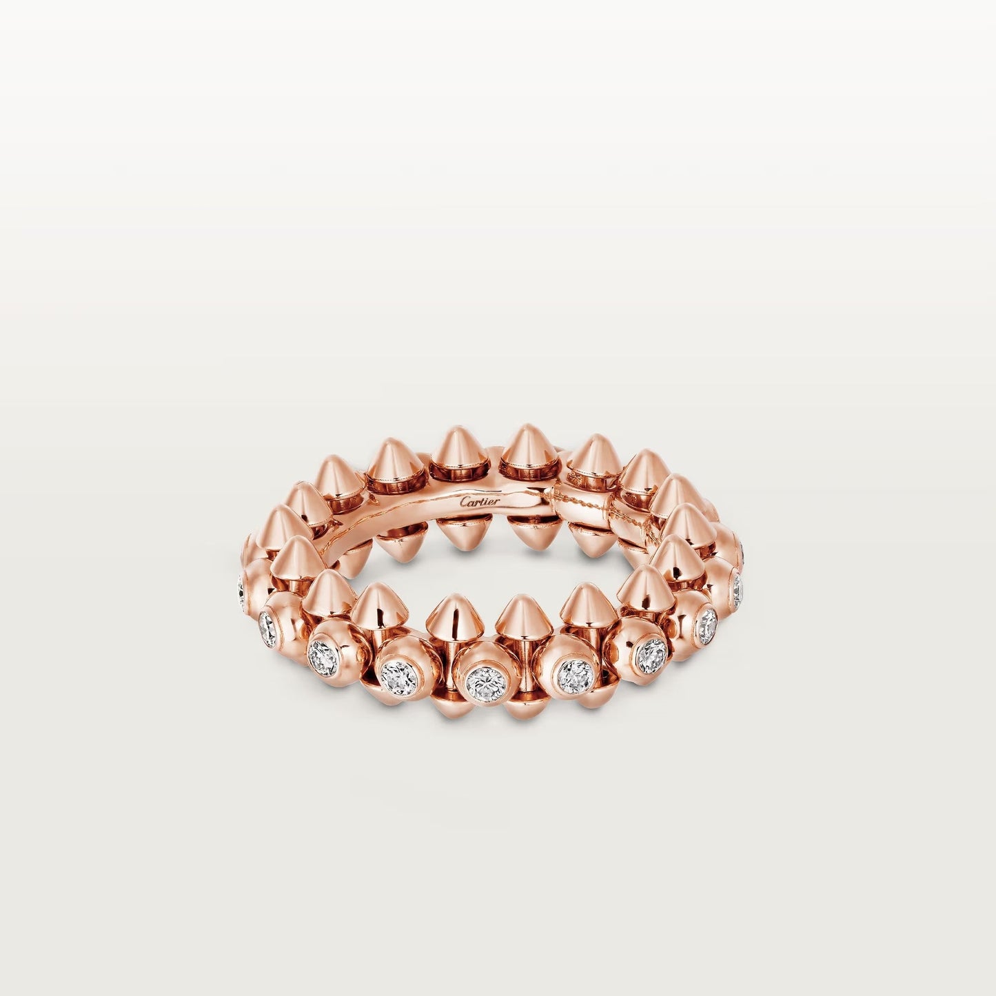[Gaonasi Jewelry]CLASH 6.8MM DIAMOND MEDIUM RING