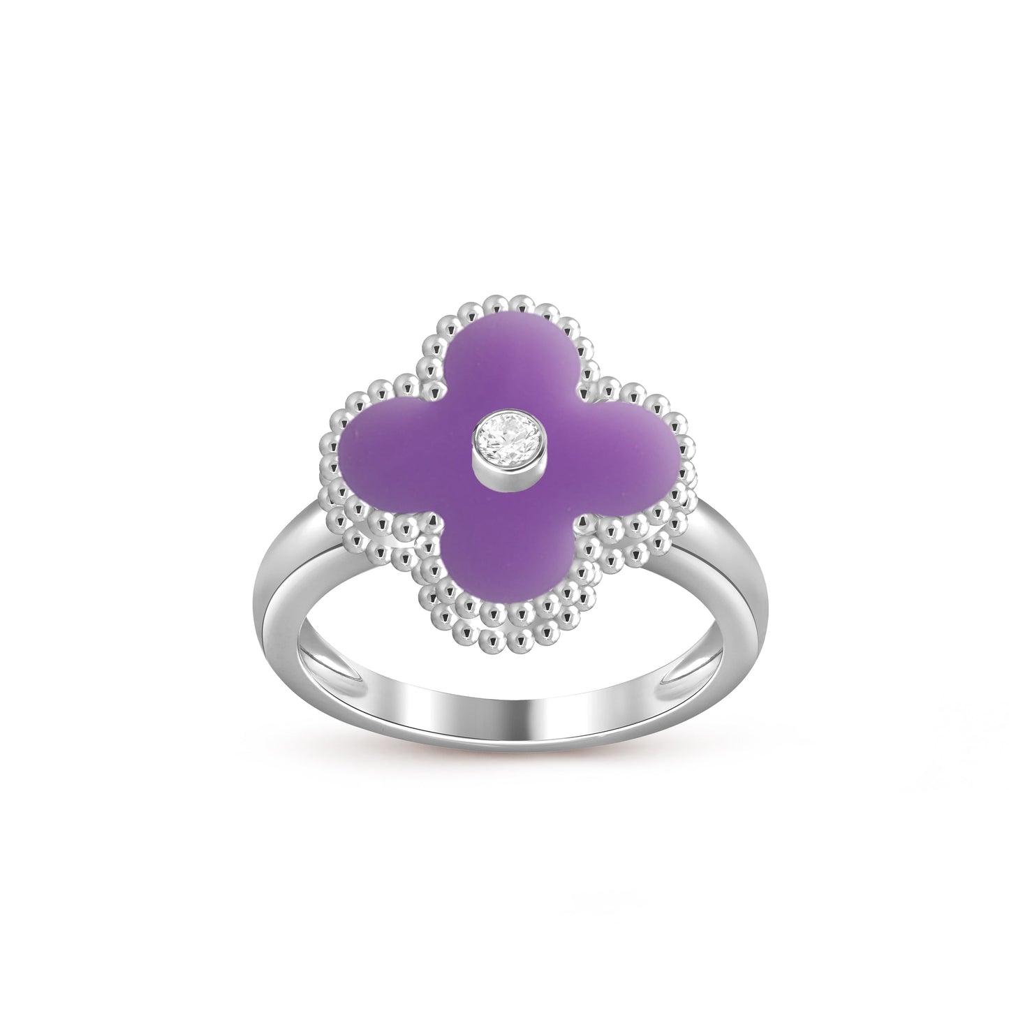 [Gaonasi]CLOVER SILVER DIOMND RING COLLECTION
