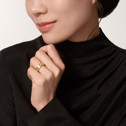 [Gaonasi Jewelry]LOVE 5.5MM 6 DIAMOND RING