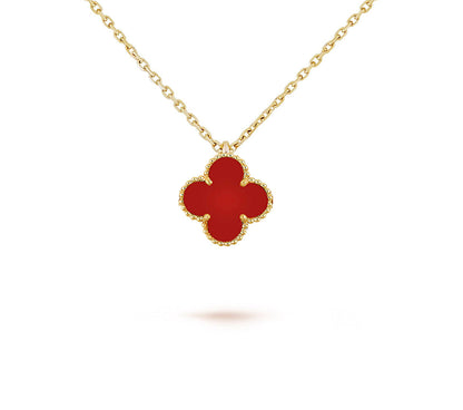 [Gaonasi]CLOVER MINI 9.5MM CARNELIANS NECKLACE COLLECTION